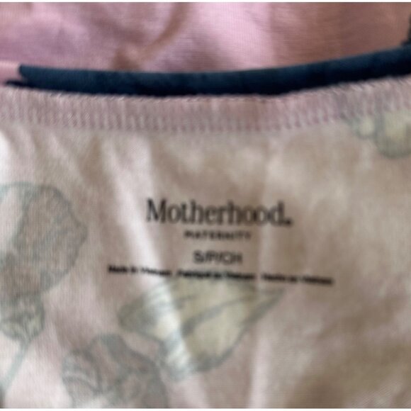 Motherhood Maternity Sz Small Pink Blue Red Flowers V-Neck Short Sleeve - Picture 9 of 9
